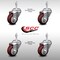 Service Caster 3.5 Inch SS Maroon Polyurethane Wheel Swivel 3/8 Inch Threaded Stem Caster Set SCC-SSTS20S3514-PPUB-MRN-381615-4 - alternate 4